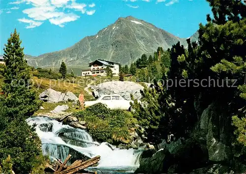 AK / Ansichtskarte Kuehtai Hotel Kuehtaier Schloessl Bergbach Wasserfall Alpen Kuehtai