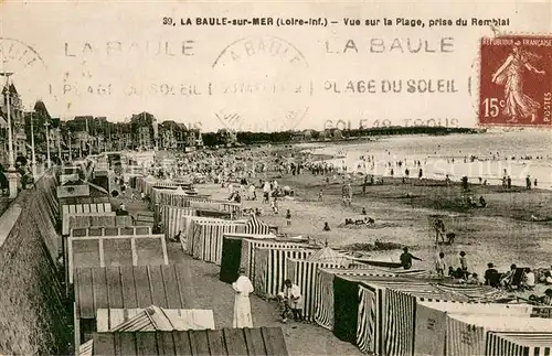 AK / Ansichtskarte La_Baule_sur_Mer Vue sur la Plage prise du Remblai La_Baule_sur_Mer