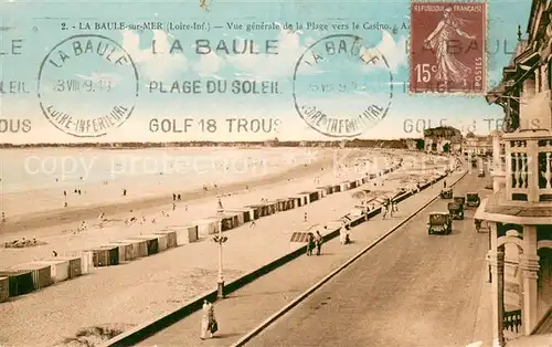 AK / Ansichtskarte La_Baule_sur_Mer Vue generale de la Plage vers le Casino La_Baule_sur_Mer