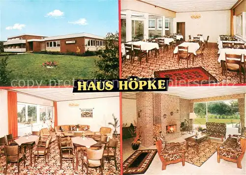 AK / Ansichtskarte Laer_Bad Haus Hoepke Gastraeume Laer_Bad