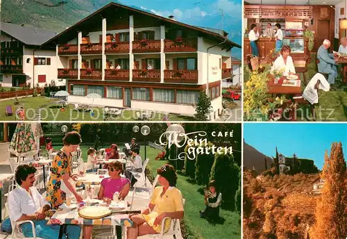 AK / Ansichtskarte Lana_Meran Cafe Weingarten beim Falschauer Damm Lana_Meran