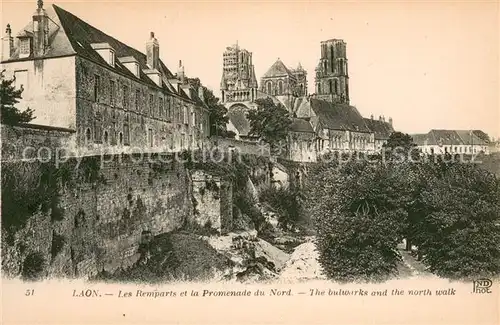 AK / Ansichtskarte Laon_Aisne Les Remparts et la Promenade du Nord Laon_Aisne