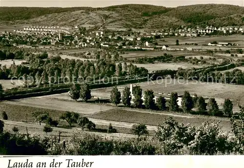 AK / Ansichtskarte Lauda Koenigshofen Blick vom Herrenberg bei Gerlachsheim Lauda Koenigshofen