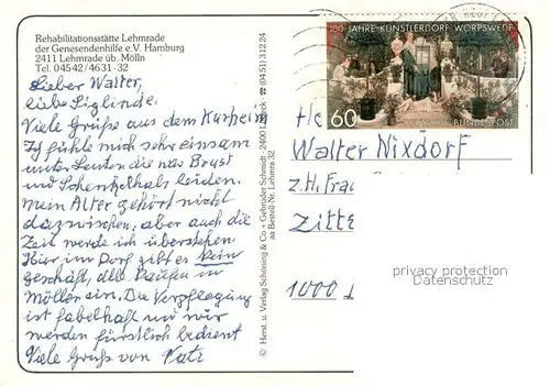 AK / Ansichtskarte Lehmrade Rehabilitationsstaette der Genesungshilfe e.V. Hamburg Speisesaal Fliegeraufnahme Lehmrade