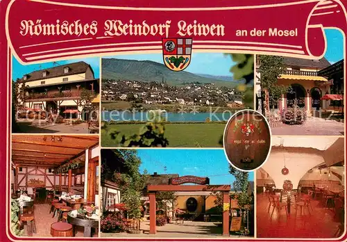 AK / Ansichtskarte Leiwen_Mosel Panorama Roemisches Weindorf Hotel Restaurant Leiwen Mosel