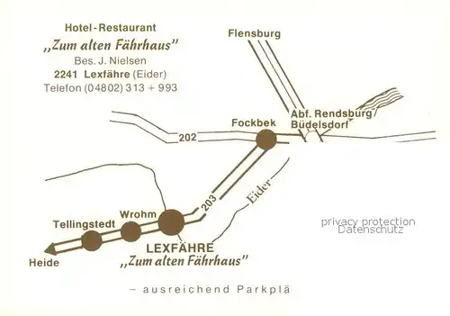 AK / Ansichtskarte Lexfaehre_Dithmarschen Hotel Restaurant Zum alten Faehrhaus Fliegeraufnahme 