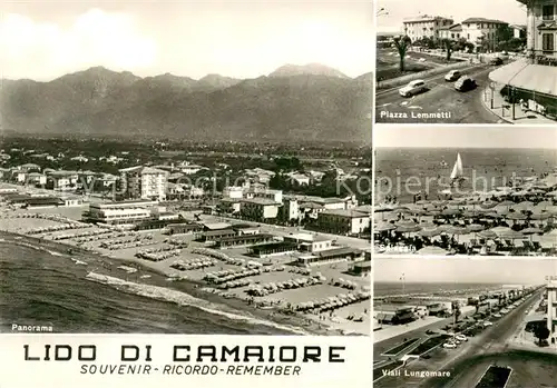 AK / Ansichtskarte Lido_di_Camaiore Panorama dall  aereo Piazza Lemmetti Spiaggia Viali Lungomare Lido_di_Camaiore