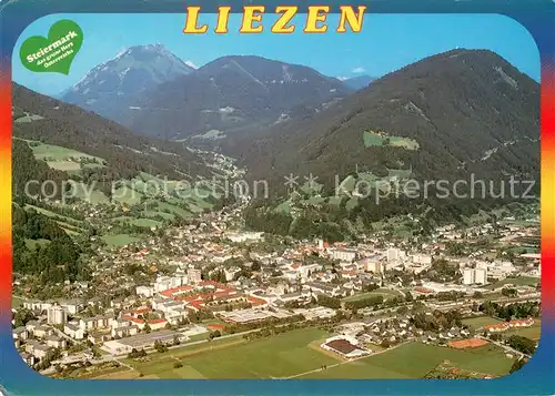 AK / Ansichtskarte Liezen_Steiermark Fliegeraufnahme mit Gr Pyhrgas Liezen_Steiermark