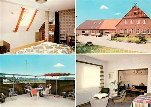 AK / Ansichtskarte Lilienthal_Bremen Urlaub auf dem Bauernhof H. Schnoor Fremdenzimmer Terrasse Lilienthal Bremen