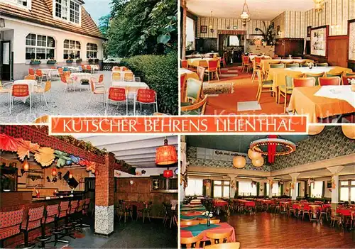AK / Ansichtskarte Lilienthal_Bremen Kutscher Behrens Gastraeume Bar Terrasse Lilienthal Bremen