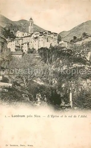 AK / Ansichtskarte Luceram Eglise et le col de l Abbe Luceram