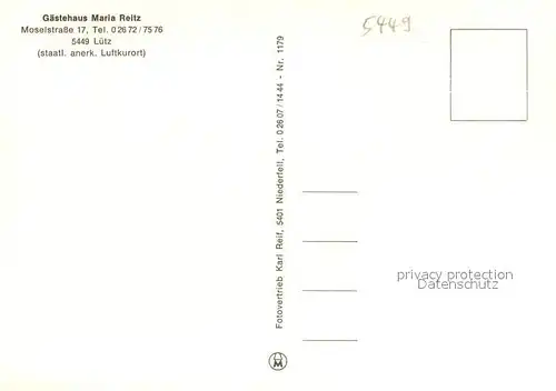 AK / Ansichtskarte Luetz Gaestehaus Maria Reitz Luftkurort Luetz