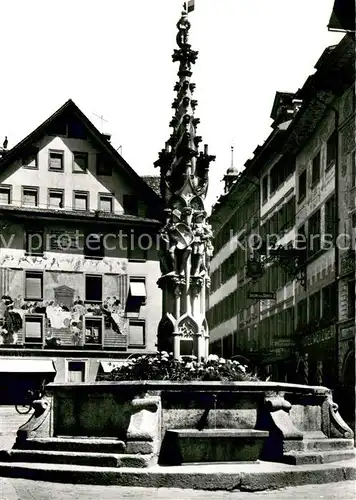 AK / Ansichtskarte Luzern_LU Weinmarkt Brunnen Altstadt Luzern_LU