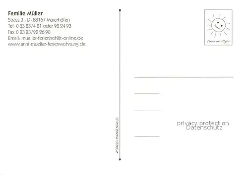 AK / Ansichtskarte Maierhoefen_Allgaeu Ferienhof Mueller Gaststube Terrasse Maierhoefen Allgaeu