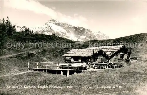 AK / Ansichtskarte Mallnitz_Kaernten Berglift Haeusleralm mit Geiselspitze Tauern Mallnitz Kaernten