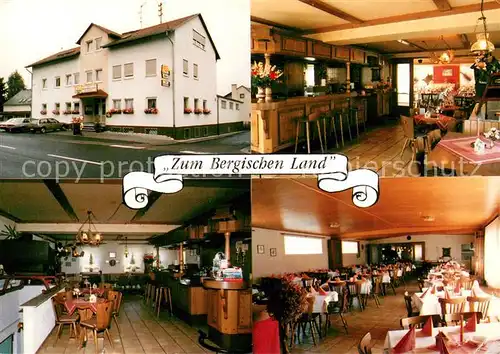 AK / Ansichtskarte Malmeneich Speisegaststaette Zum Bergischen Land Gastraeume Bar Malmeneich