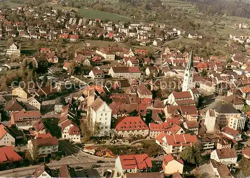 AK / Ansichtskarte Markdorf_Bodensee Fliegeraufnahme mit Kath Pfarrkirche Markdorf Bodensee