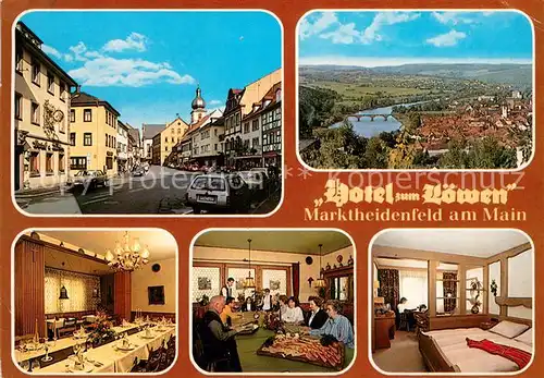 AK / Ansichtskarte Marktheidenfeld Hotel zum Loewen Gastraeume Zimmer Panorama Marktheidenfeld