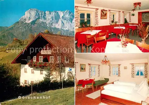 AK / Ansichtskarte Marktschellenberg Gasthaus Pension Goetschenhof Gaststube Zimmer Marktschellenberg