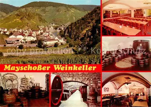 AK / Ansichtskarte Mayschoss Mayschosser Winzerverein Panorama Gastraeume Weinkeller Mayschoss