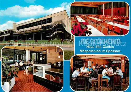 AK / Ansichtskarte Mespelbrunn Mespotherm Haus des Gastes Restaurant Festsaal Mespelbrunn