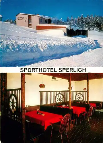 AK / Ansichtskarte Mitterfirmiansreut Sporthotel Sperlich Gaststube Mitterfirmiansreut