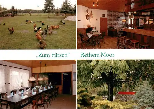 AK / Ansichtskarte Moor_Rethem_Aller Gaststaette ZumHirsch Bar Gaststube Biergarten 