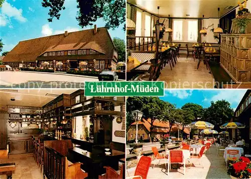 AK / Ansichtskarte Mueden_oertze Gasthaus Luehrnhof Terrasse Naturpark Suedheide Mueden oertze