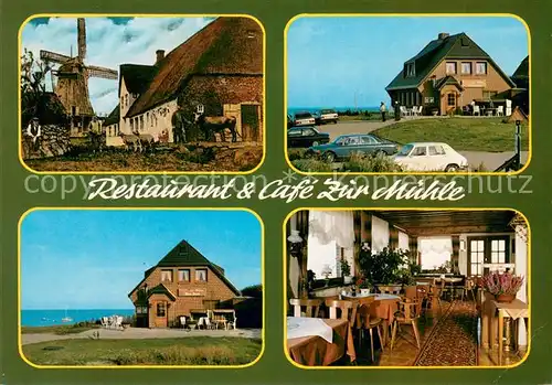 AK / Ansichtskarte Munkmarsch Restaurant Cafe Zur Muehle Gastraum Munkmarsch