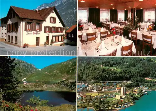 AK / Ansichtskarte Murg_Walensee Restaurant Zum Hirschen Panorama Murgtal Alpen Murg_Walensee