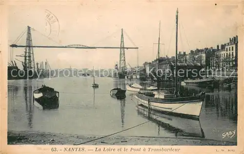 AK / Ansichtskarte Nantes_Loire_Atlantique La Loire et le Pont a Transbordeur Nantes_Loire_Atlantique