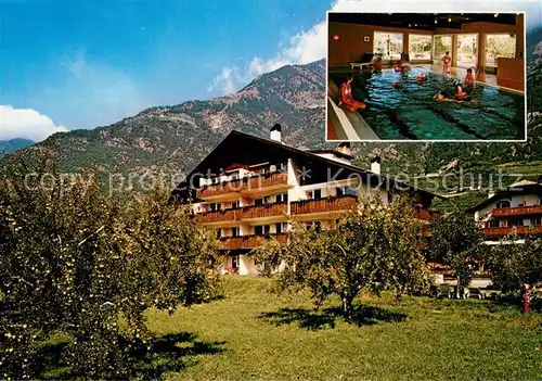AK / Ansichtskarte Naturns Apparthotel Tyrol Hallenbad Obstgarten Naturns