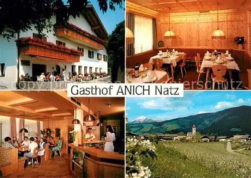 AK / Ansichtskarte Natz_Brixen_Suedtirol Gasthof Anich Restaurant Landschaftspanorama Blick zum Ort Alpen Natz_Brixen_Suedtirol