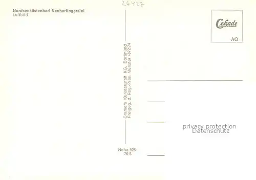 AK / Ansichtskarte Neuharlingersiel Fliegeraufnahme Neuharlingersiel