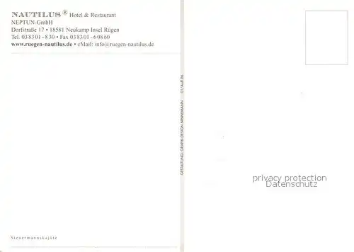 AK / Ansichtskarte Neukamp Nautilus Hotel Restaurant Gastraum Neukamp