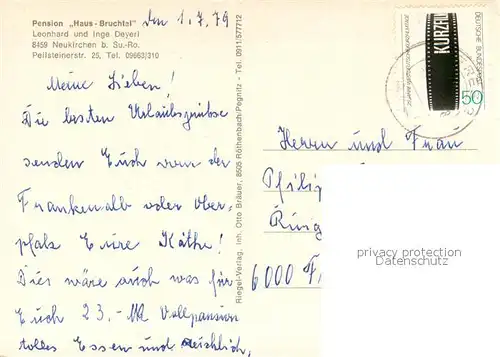 AK / Ansichtskarte Neukirchen_Sulzbach Rosenberg Pension Haus Bruchtal Neukirchen
