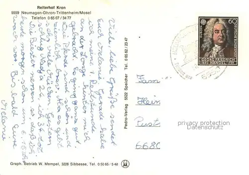 AK / Ansichtskarte Neumagen Dhron Reiterhof Kron Koppel Reithalle Springen Bar Neumagen Dhron