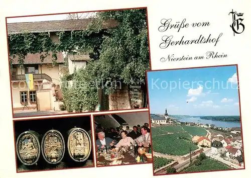 AK / Ansichtskarte Nierstein_Rhein Gerhardtshof Gaststube Faesser Rheinpartie Nierstein_Rhein