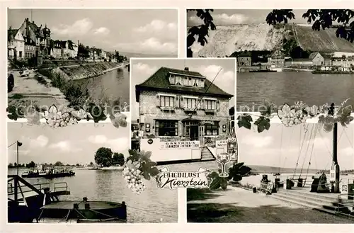 AK / Ansichtskarte Nierstein_Rhein Gasthaus Rheinlust Rheinterrasse Nierstein_Rhein