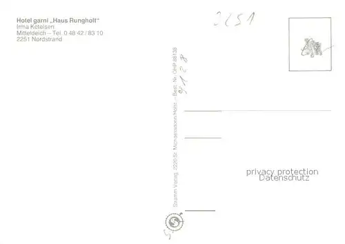 AK / Ansichtskarte Nordstrand Hotel garni Haus Rungholt Gaststube Zimmer Nordstrand