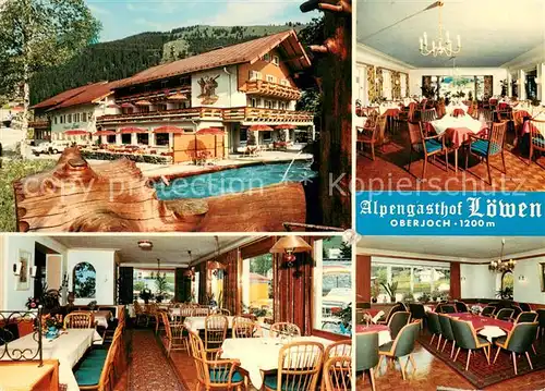 AK / Ansichtskarte Oberjoch Alpengasthof Loewen Gastraeume Oberjoch