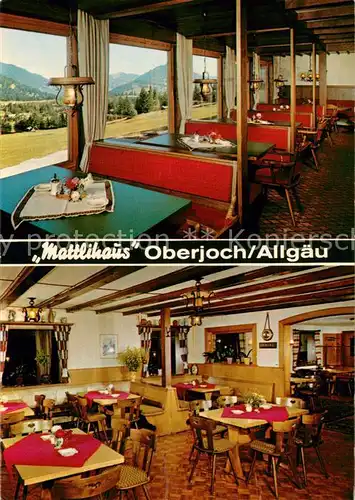 AK / Ansichtskarte Oberjoch Mattlihaus Gastraeume Oberjoch