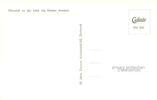 AK / Ansichtskarte Obernhof_Lahn Fliegeraufnahme mit Kloster Arnstein Obernhof_Lahn