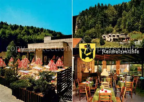 AK / Ansichtskarte Obertrubach Restaurant Pension Treiber Reichelsmuehle Terrasse Obertrubach
