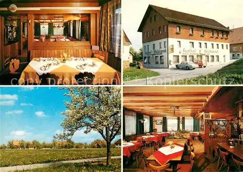 AK / Ansichtskarte Oberweiler_Simmersfeld Gasthof Pension Waldesruh Gastraeume Panorama Oberweiler_Simmersfeld