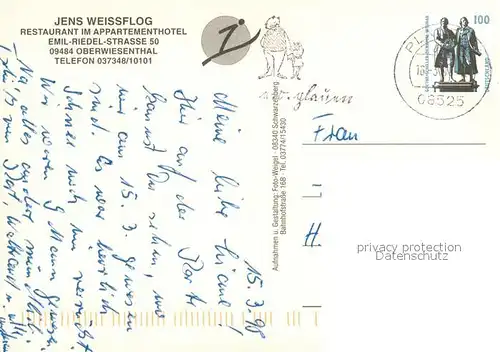 AK / Ansichtskarte Oberwiesenthal_Erzgebirge Jens Weissflog Restaurant im Appartementhotel Oberwiesenthal Erzgebirge