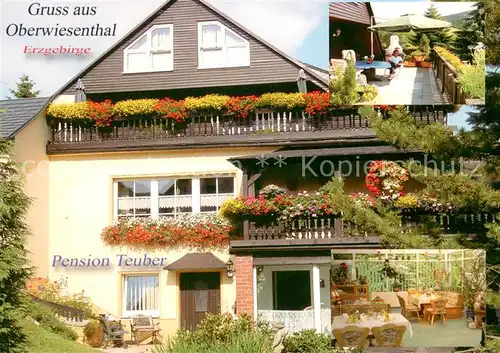 AK / Ansichtskarte Oberwiesenthal_Erzgebirge Pension Teuber Oberwiesenthal Erzgebirge