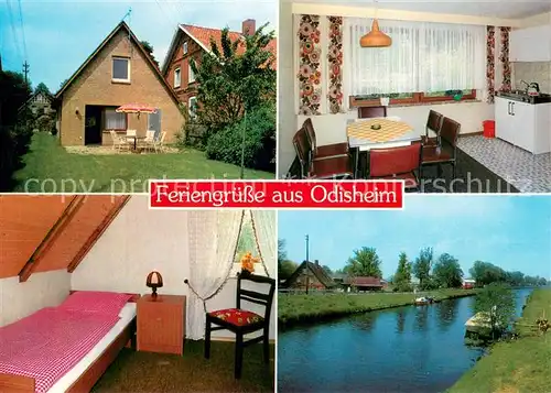 AK / Ansichtskarte Odisheim Ferienhaus Rosi Zimmer Gaststube Kanal Odisheim