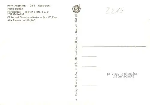 AK / Ansichtskarte Oelixdorf Hotel Auerhahn Cafe Restaurant Viehweide Kuehe Oelixdorf