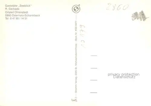 AK / Ansichtskarte Ohlenstedt Gaststaette Seeblick Gastraum Bar Strand Ohlenstedt